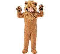 Lpitoy Long Haired Lions Costumes Halloween the King Cosplay Dress Up Unisex Performance Fancy Animal Outfit for Kids Adult