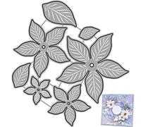 Lpitoy Metal Cutting Dies, Christmas Poinsettia Flower Leaves Die Cuts Diy Embossing Stencil Template for Card Making Photo Decorative Scrapbooking