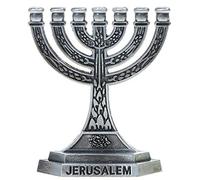 Lpitoy Mini 7-branch Menorah Candle Holder for Shabbat,Tabernacle, Jewish Candle Holder Home Decor Ornaments Table Centerpiece Display
