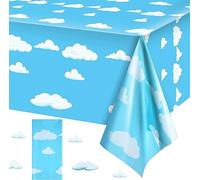 Lpitoy Party Table Cover White Clouds Tablecloth Cartoon Story Tablecloth Sky Background Table Cover