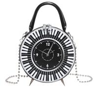 Lpitoy Retro Clock Shaped Crossbody Purse Handbags for Women Cute Shoulder Bag Unique Steampunk Clock Purse for Girls Women