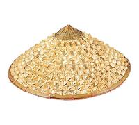 Lpitoy Retro Traditional Chinese Style Sun Hat, Vietnamese Farmer Hat, Handmade Asian Straw Hat Conical Hat Fishing Sunshade Hat for Women and Men