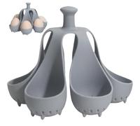 Lpitoy Silicone Egg Boiler Rack, Freestanding Egg Boiler, Egg Cooker, Hard Boiled Egg Boiler, Holds 6 Eggs, Silicone Egg Boiler Egg Holder Kitchen Gadget