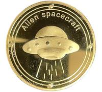 Lpitoy Spaceship Challenge Coin, Spacecraft Universe Collection Commemorative Coin Space Exploration Souvenir Gift for Collectors
