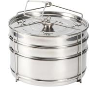 Lpitoy Stackable 3 Tier Stainless Steel Cooker Pot Set Cook Food Pressure Pot Accessories for Pressure Cooker