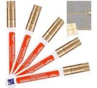 Lpitoy Tile Marker Grout Pen, 5pcs Grout Pen for Tiles, Tile Grout Reviver Pens, Grout Restorer Marker Repair Pens for Tile Grout Wall Floor Bathrooms and Kitchen