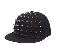 Lpitoy Unisex Studded Punk Hat Rivet Spiky Hat Baseball Cap for Hip-hop Dance for Men Women