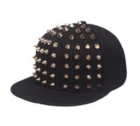 Lpitoy Unisex Studded Punk Hat Rivet Spiky Hat Baseball Cap for Hip-hop Dance for Men Women