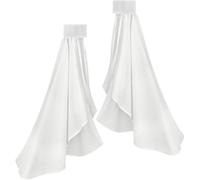 Lpitoy Women's Victorian Long Tulle Gloves Gothic Chiffon Detachable Sleeves Witch Cosplay Costume Wedding Party Renaissance Costume Accessories