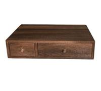 Lpitoy Wood Desktop Organizer Wooden Storage Cabinet with Drawers Tabletop Jewelry Storage Small Organization Box for Home Office Supplies