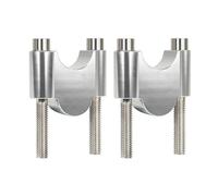 LPKGHBZNT Motorcycle Handlebar Clamps Riser Motorcycle Handlebar Riser Kit 7/8" Or 11/8" 22/28mm Handlebar Clamp Universal Motorbike Handle Bars(22mm Silver)