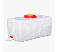 LPLND Water Bucket Thicken large size HDOE storage tank, white rectangular horizontal storage tank, outdoor barbecue, hiking, picnic (25L/50L/100L/150L) (Size : 50L)