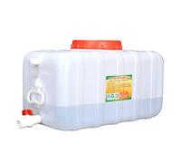 LPLND Water jerry can Household food grade plastic bucket with a lid rectangular outer tank leading DROP durable water container (gift: outlet valves, hose fittings, with raw materials) (Size : 60L)