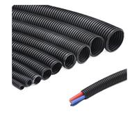 LPLPL Corrugated Pipe,7.5-34.5mm PP Insulated Corrugated Pipe Wire Hose Plastic Corrugated Pipe Car Cable Heat Resistant Protective Sleeve(ID17MM_5 METERS)(ID8MM-5 METERS)