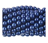 LPLPL Natural Round Gemstone Beads,200Pcs Glass Pearl Round Beads for Beading Jewelry Making 8mm Rose(Dark Blue,04 MM)