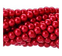 LPLPL Natural Round Gemstone Beads,200Pcs Glass Pearl Round Beads for Beading Jewelry Making 8mm Rose(Light Siam Red,06 MM)
