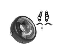 LPLRBKWQ 6.5 Inch Universal Motorcycle Headlight With Mount Low Beam Round Light Compatible With Cruisers Choppers Bobbers Cafe Racers Custom Bikes(Light with bracket)