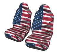 LPLSNWS 2-Pack American Flag Printed Car Seat Covers for Sedans/Trucks/Buses/Ferry Seat Protectors
