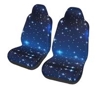 LPLSNWS 2-Pack Blue Star Pattern Printed Car Seat Covers for Sedans/Trucks/Buses/Ferry Seat Protectors