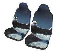 LPLSNWS 2-Pack Eagle Under The Stars Printed Car Seat Covers for Sedans/Trucks/Buses/Ferry Seat Protectors