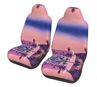 LPLSNWS 2-pack of abrasion-resistant car seat covers - The Old Hollywood patterned, suitable for passenger cars, vans, commercial vehicles, and marine seats.