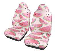 LPLSNWS 2-pack of abrasion-resistant car seat covers - Watermelon Fresh Fruit patterned, suitable for passenger cars, vans, commercial vehicles, and marine seats.