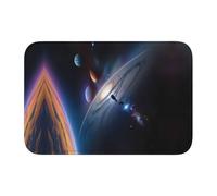 LPLSNWS 40x60cm Non-Slip Absorbent Floor Mat - A Fascinating Universe Printed Bathroom/Laundry Room Absorbent Foot Mat