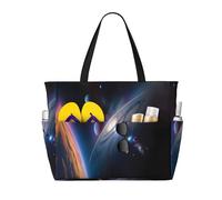 LPLSNWS A fascinating universe Patterned canvas beach travel bag - durable storage bag for vacations, camping, shopping, and moving.