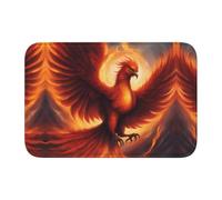 LPLSNWS A lovely phoenix Printed, edge-bound, non-slip bathroom mat, 40x60cm. Suitable for entryway/laundry room/toilet.