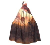 LPLSNWS African savannah giraffe calf Hooded cape for adults, suitable for festive events, role-playing activities, and holiday celebrations.