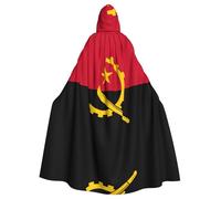 LPLSNWS Angola Flag Patterned adult hooded cape, suitable for festive events, cosplay activities, and holiday celebrations.