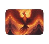 LPLSNWS beautiful phoenix Printed, edge-bound, non-slip bathroom mat, 40x60cm. Suitable for entryway/laundry room/toilet.