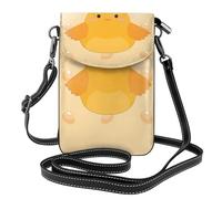 LPLSNWS cartoon chick Printed women's small mobile phone wallet with adjustable shoulder strap