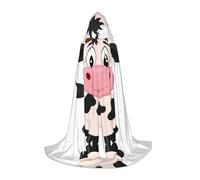 LPLSNWS Cartoon Milk Cow Graphic S Teen Cosplay Robe - Perfect for Halloween, stage plays and everyday cosplay wear