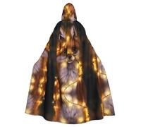 LPLSNWS Cute Fox Printed Adult Hooded Cape, Unisex, Ideal for Conventions, Parties, and Cosplay Costumes
