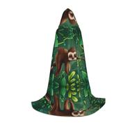 LPLSNWS Cute Funny Sloth Relaxing On The Jungle Tree Graphic M Teen Cosplay Robe - Perfect for Halloween, stage plays and everyday cosplay wear