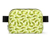LPLSNWS Dill Pickle Print Waist Bag, Polyester, Zipper Closure, Adjustable Strap up to 120 cm, 19 x 5.5 x 13 cm, Hand Wash Only