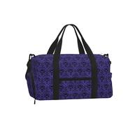 LPLSNWS Duffel Bag, Purple Ghost Swarm Print, 45 x 23 x 25 cm, Polyester, Zipper Closure, Adjustable Strap, Water-Repellent, with Shoe Compartment