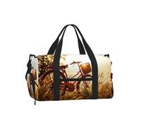 LPLSNWS Duffel Bag, Sunset Rural View Print, 45 x 23 x 25 cm, Polyester, Zipper Closure, Adjustable Strap, with Shoe Compartment