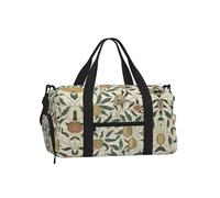 LPLSNWS Duffel Bag with Floral and Fruit Print, Polyester, Zip Closure, Adjustable Strap, 45 x 23 x 25 cm, with Shoe Compartment and Interior Zip Pocket