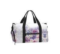 LPLSNWS Duffel Bag with Floral Swirls Ivy Print, Polyester, Adjustable Detachable Strap, 45 x 23 x 25 cm, with Shoe Compartment and Zippered Pockets