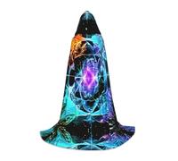 LPLSNWS Eight Dimensional Space Small Printed Hooded Cape/Cape, Teen Robe Costume, Suitable for Cosplay and Themed Parties