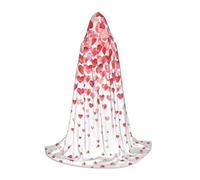 LPLSNWS Falling Red Hearts Graphic L Teen Cosplay Robe - Perfect for Halloween, stage plays and everyday cosplay wear