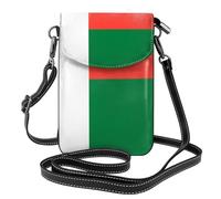 LPLSNWS Flag of Madagascar Printed women's small mobile phone wallet with adjustable shoulder strap