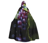 LPLSNWS Fresh Grapes Patterned Hooded Cape, Lightweight Adult Cape for Cosplay Events and Holiday Celebrations