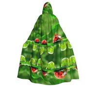 LPLSNWS Funny Ladybug Printed Adult Hooded Cape, Unisex, Ideal for Conventions, Parties, and Cosplay Costumes
