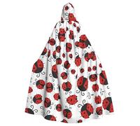 LPLSNWS Funny Ladybug Printed Adult Hooded Cape, Unisex, Ideal for Conventions, Parties, and Cosplay Costumes