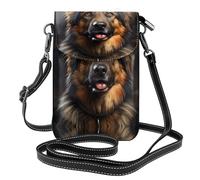 LPLSNWS German Shepherd Printed women's small mobile phone wallet with adjustable shoulder strap