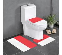 LPLSNWS Indonesian Flag Anti-Slip Bathroom mats - 3-Piece Set, Essential for Comfortable Living in bathrooms, bedrooms, and Kitchens.