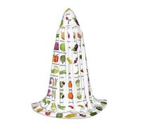 LPLSNWS Introduction Of Various Vegetables Graphic L Teen Cosplay Robe - Perfect for Halloween, stage plays and everyday cosplay wear